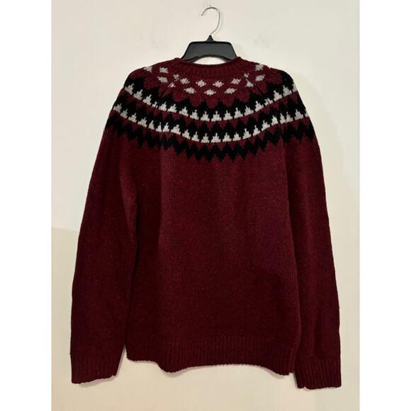 Nautica Lambswool Blend Sweater Fair Isle Roll Neck Mens Medium - Picture 2 of 7